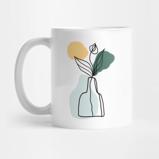 Abstract flower vase Mug